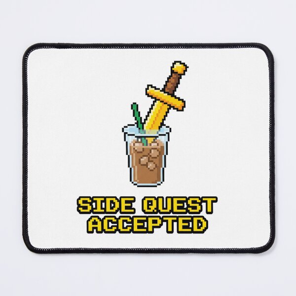 Item preview, Side Quest Accepted Pixel Coffee designed and sold by journeyengine.