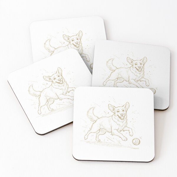 Item preview, Playful Sketchy Golden Retriever Ball Line Art designed and sold by NatureUnleashed.