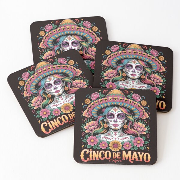 Item preview, Cinco De Mayo Sugar Skull Girl Floral Sombrero Day of the Dead Fiesta Design designed and sold by Designgallery65.
