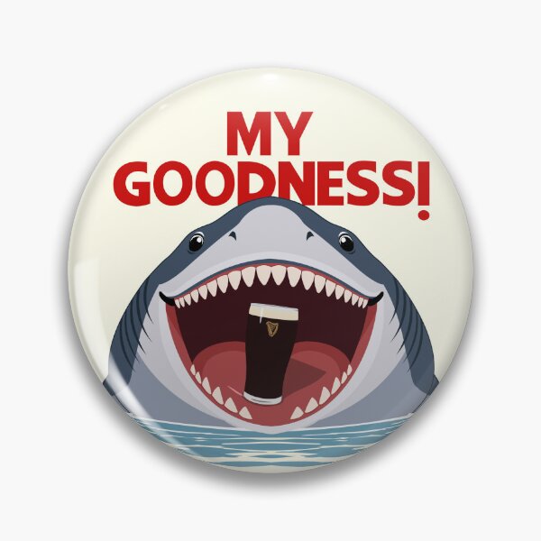 Item preview, My Goodness! - Shark With Pint  designed and sold by Kelly's Bits And Bobs.