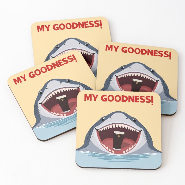 Item preview, My Goodness! - Shark With Pint  designed and sold by Kelly's Bits And Bobs.