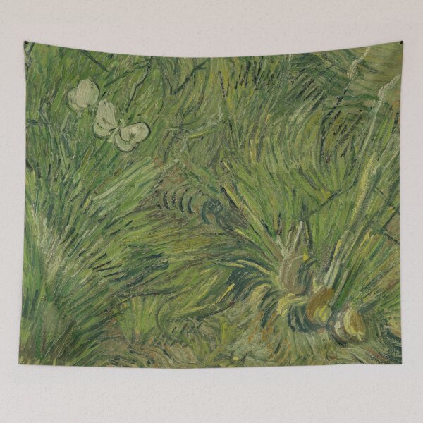 Item preview, Garden With Butterflies by Vincent van Gogh: Post Impressionist Nature Print designed and sold by artofuniverse.