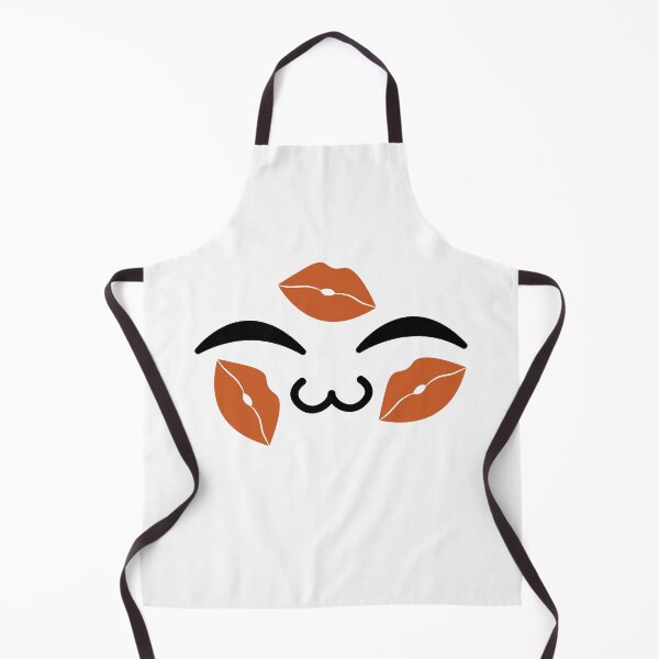 Item preview, Cute kawaii uwu brown kiss marks face designed and sold by BlushyPrint.