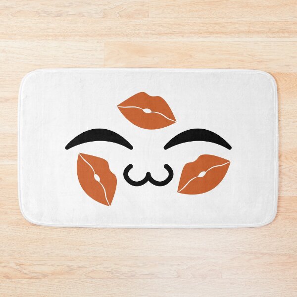Item preview, Cute kawaii uwu brown kiss marks face designed and sold by BlushyPrint.