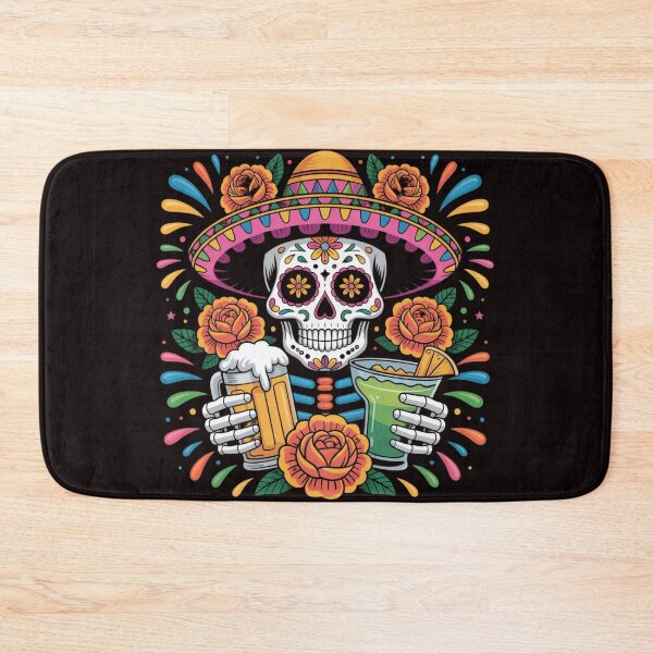 Item preview, Cinco De Mayo Drinking Skeleton Beer Margarita Sugar Skull Fiesta Party Design designed and sold by Designgallery65.