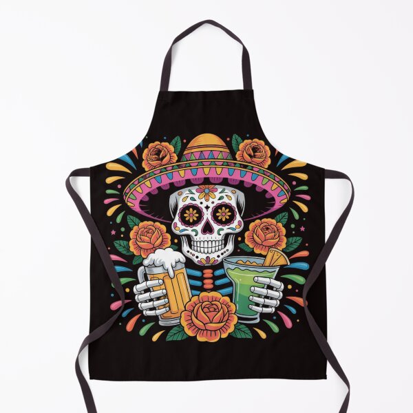 Item preview, Cinco De Mayo Drinking Skeleton Beer Margarita Sugar Skull Fiesta Party Design designed and sold by Designgallery65.