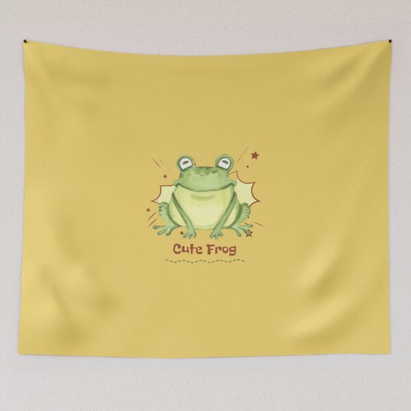 Item preview, Aesthetic Watercolor Cute Green Frog Art designed and sold by LYZ7VANI.