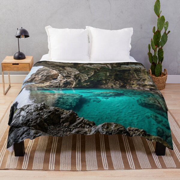 Item preview, Interior of a cave with turquoise water designed and sold by Malisa345.