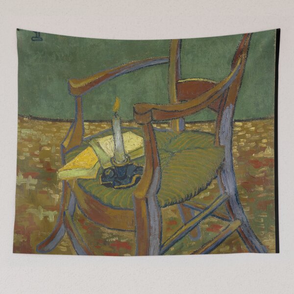 Item preview, Gauguins Chair by Vincent van Gogh: Post Impressionist Fine Art Print designed and sold by artofuniverse.