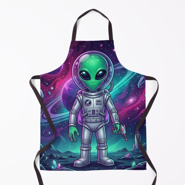 Item preview, Neon Space Alien Astronaut – Cute Sci-Fi Galaxy Character Illustration designed and sold by RuNeArTz123.