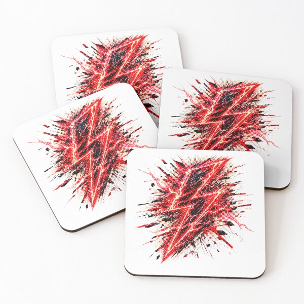 Artikelvorschau, Aggressive Glitch Lightning Bolt Red Neon – Cyberpunk Electric Chaos entworfen und verkauft von unglaublichGut.