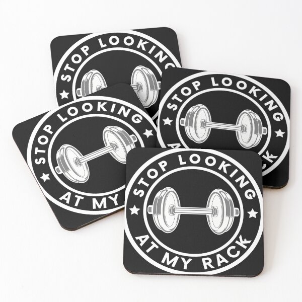 Item preview, Stop Looking At My Rack Funny Workout Gym Pun designed and sold by YaulTape.