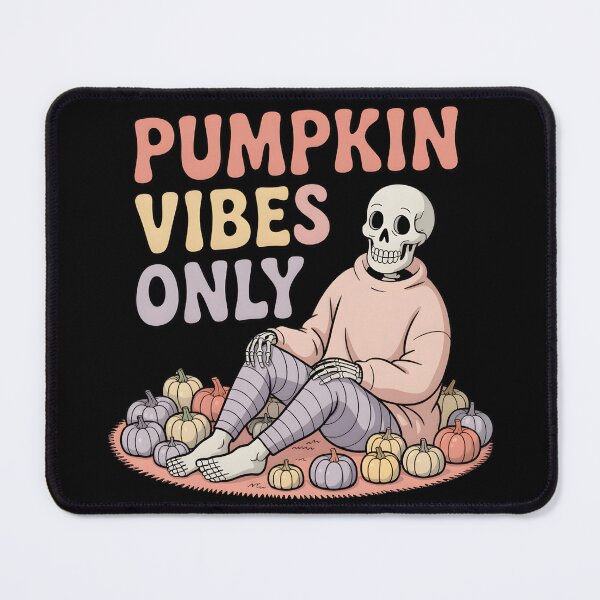 Item preview, Pumpkin Vibes Only Skeleton with Pumpkins – Cute Cozy Halloween Fall Aesthetic Design designed and sold by Raw Tigers.