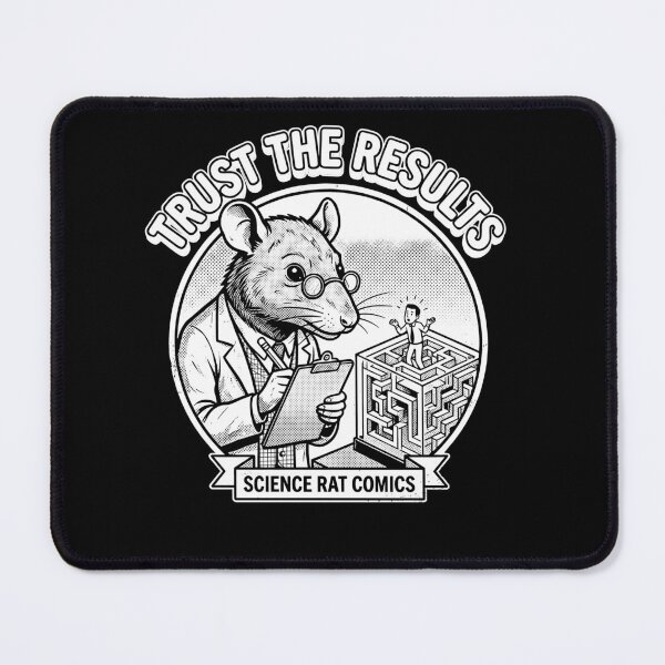 Item preview,  Trust The Results Science Rat Comics Lab Coat Glasses Maze Human designed and sold by graphixpolash.
