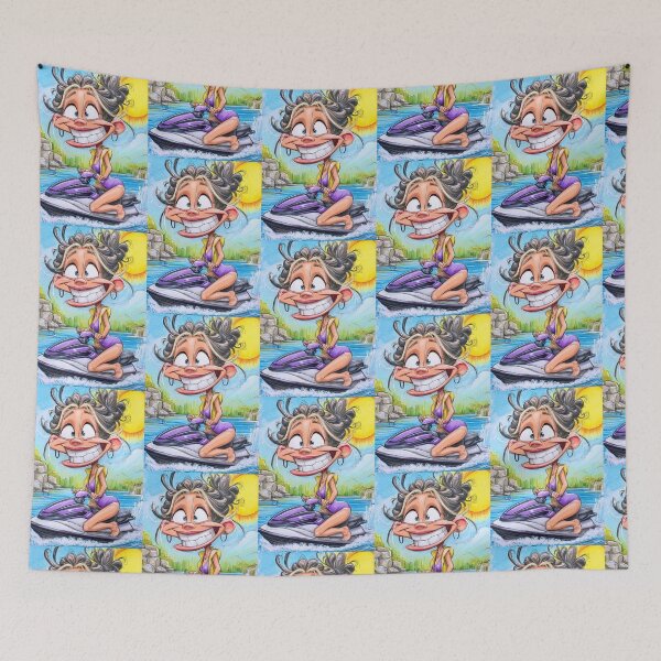 Item preview, Jetski Lady designed and sold by Claire Caricatures.