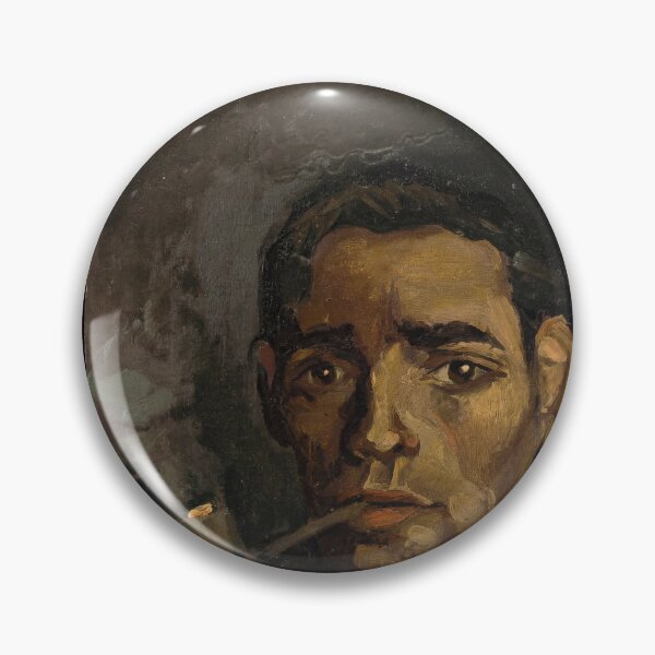 Item preview, Head of a Man by Vincent van Gogh: Moody Post Impressionist Portrait designed and sold by artofuniverse.