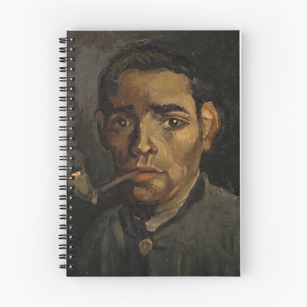 Item preview, Head of a Man by Vincent van Gogh: Moody Post Impressionist Portrait designed and sold by artofuniverse.