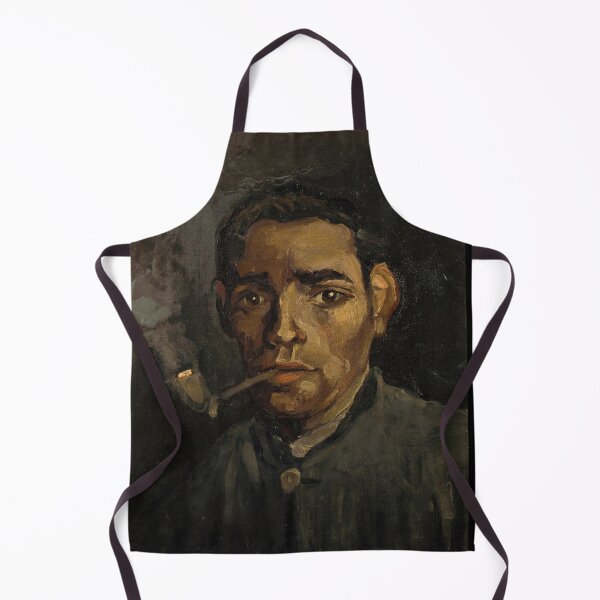 Item preview, Head of a Man by Vincent van Gogh: Moody Post Impressionist Portrait designed and sold by artofuniverse.