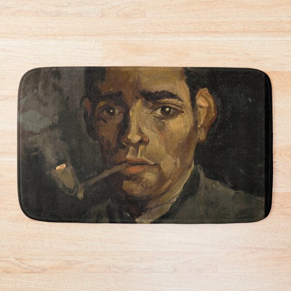 Item preview, Head of a Man by Vincent van Gogh: Moody Post Impressionist Portrait designed and sold by artofuniverse.