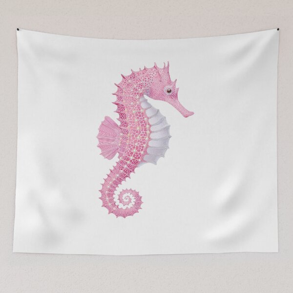Item preview,   Seahorse Illustration – Minimal Ocean Marine Art with Coastal Aesthetic designed and sold by BobaBunny76.