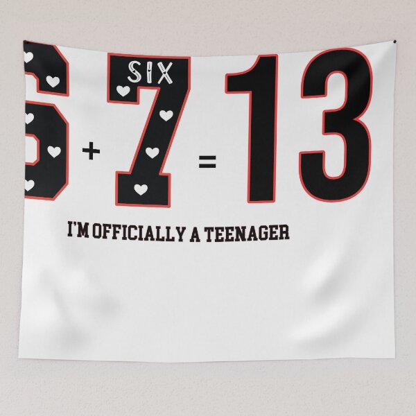 Item preview, 6 Plus 7 Equals 13 I'm Officially A Teenager 13th Birthday Girl Shirt Funny Math Birthday Tee designed and sold by Raygunes.
