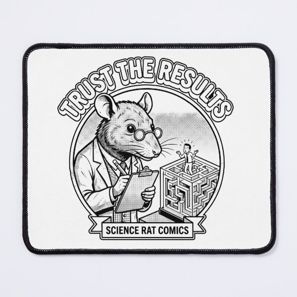 Item preview, Trust The Results Science Rat Comics Lab Coat Glasses Maze Human designed and sold by graphixpolash.