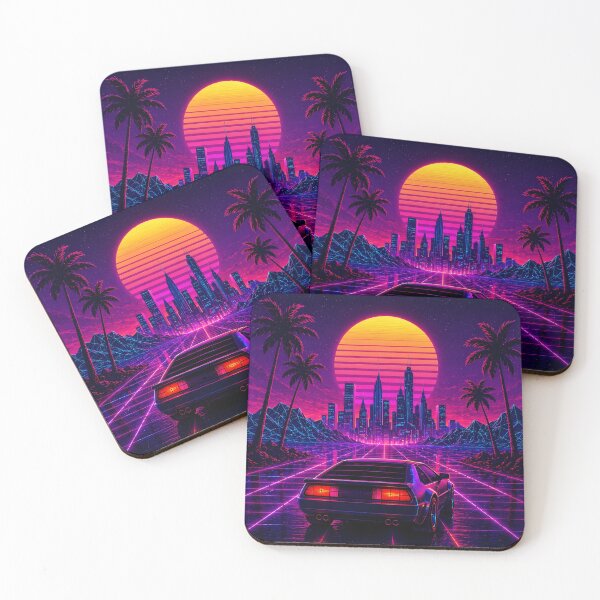 Item preview, Neon Afterlife – Synthwave Sunset Drive designed and sold by HarlemHustle.
