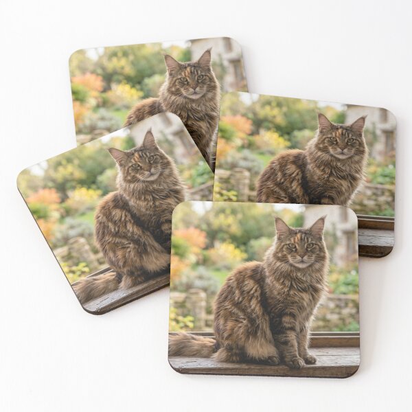Item preview, Maine Coon by an open window designed and sold by Malisa345.