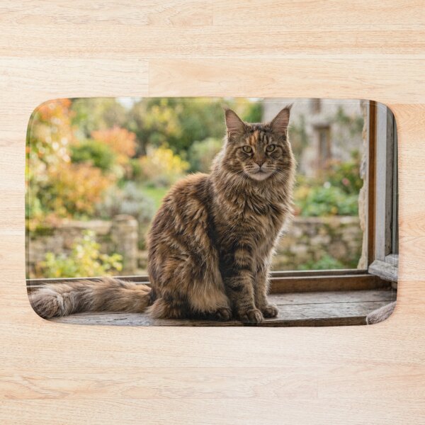 Item preview, Maine Coon by an open window designed and sold by Malisa345.