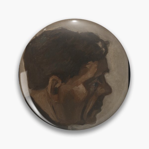 Item preview, Head of a Man by Vincent van Gogh: Post Impressionist Portrait Study designed and sold by artofuniverse.