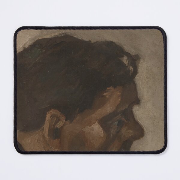 Item preview, Head of a Man by Vincent van Gogh: Post Impressionist Portrait Study designed and sold by artofuniverse.