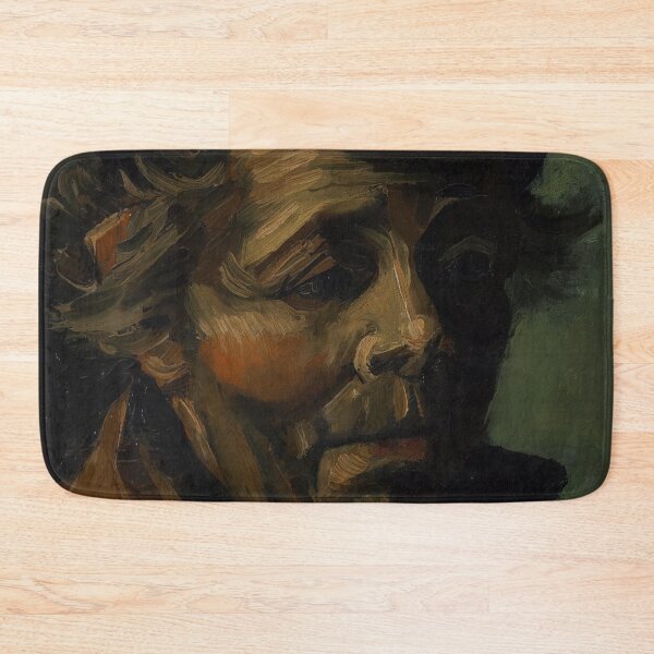 Item preview, Head of a Peasant by Vincent van Gogh: Moody Post Impressionist Portrait designed and sold by artofuniverse.