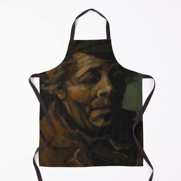 Item preview, Head of a Peasant by Vincent van Gogh: Moody Post Impressionist Portrait designed and sold by artofuniverse.