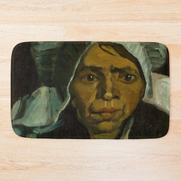 Item preview, Copy of Head of a Peasant by Vincent van Gogh: Moody Post Impressionist Portrait designed and sold by artofuniverse.