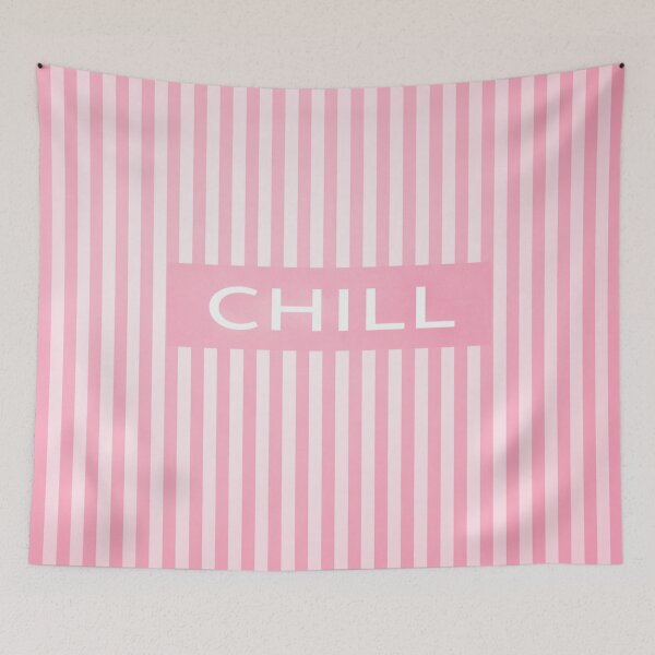Item preview, Pink Striped CHILL Aesthetic | Minimalist Zen Design | Soft Pastel Calm Vibes | Modern Clean Lines Art designed and sold by TheSlowShore.
