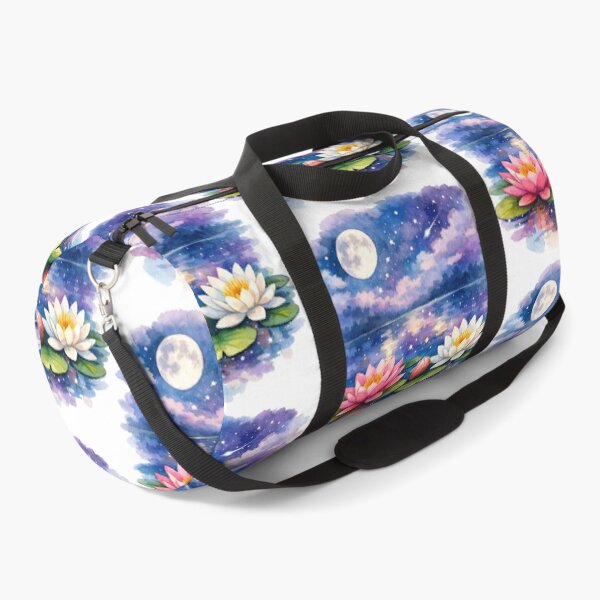 Item preview, Moonlit Lotus Lake Watercolor Art designed and sold by TessaraDesigns.