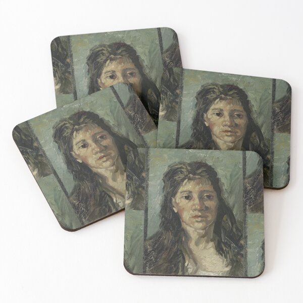 Item preview, Head of a Prostitute by Vincent van Gogh: Intimate Post Impressionist Portrait designed and sold by artofuniverse.