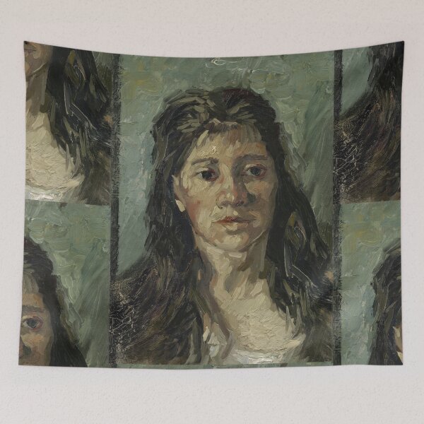 Item preview, Head of a Prostitute by Vincent van Gogh: Intimate Post Impressionist Portrait designed and sold by artofuniverse.