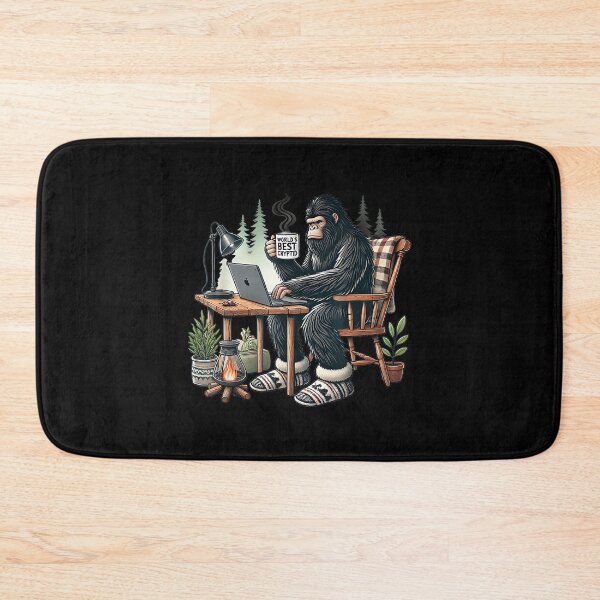 Item preview, Bigfoot Home Office Funny Remote Work Sasquatch designed and sold by JamesARager.