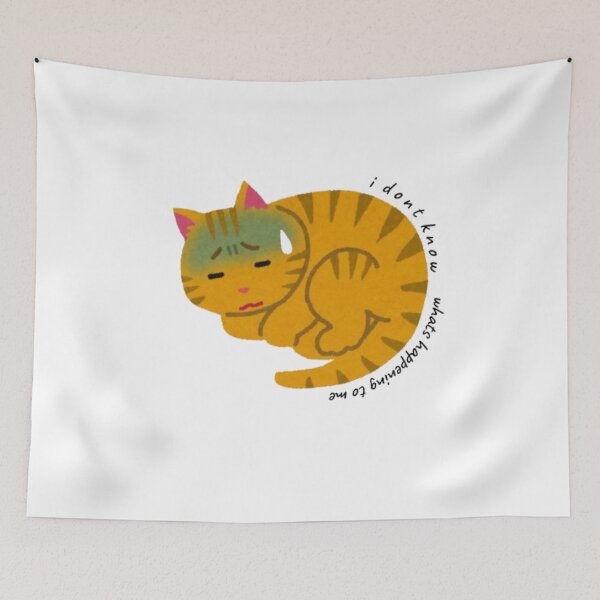 Item preview, Sick Cat Funny Illustration | I Don’t Know What’s Happening Meme | Gift for Cat Lovers designed and sold by SOLIORA  ATELIER.