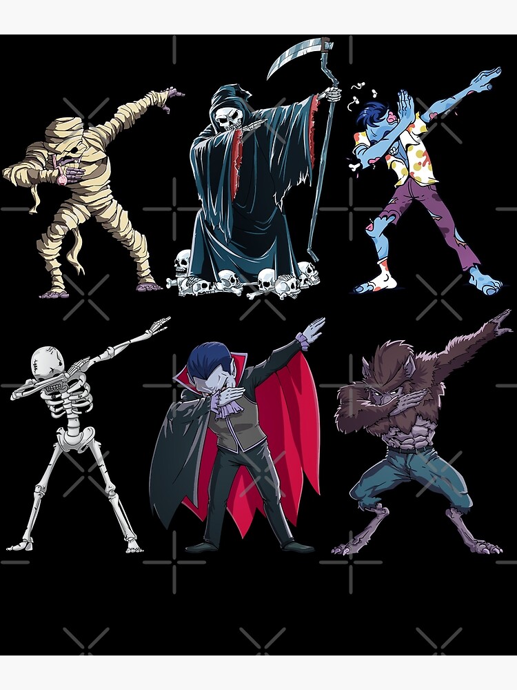 Dabbing Skeleton And Monsters Halloween Dracula T Shirt Dabbing Skeleton And Monsters Halloween Dracula T Shirt