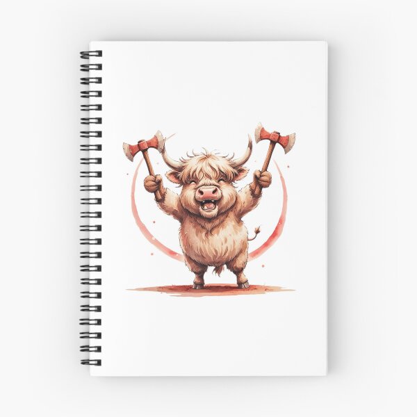 Item preview, Funny Highland Cow Barbarian with Dual Axes RPG Art designed and sold by AQUILAKREO.