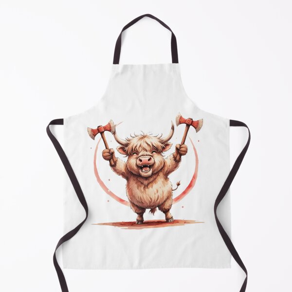 Item preview, Funny Highland Cow Barbarian with Dual Axes RPG Art designed and sold by AQUILAKREO.