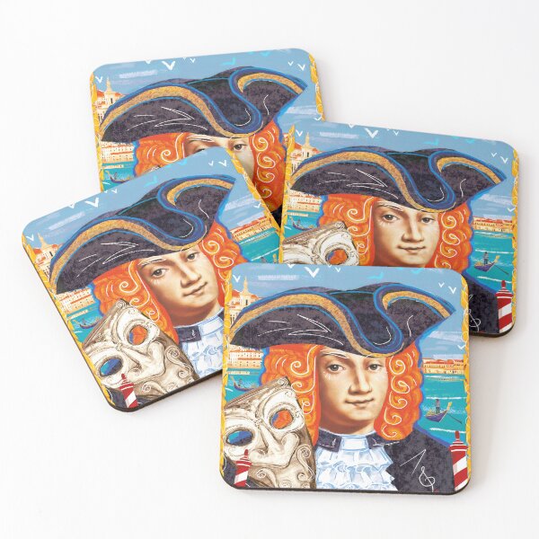 Item preview, Antonio Vivaldi Portrait Art Print, Classical Music Composer designed and sold by Bearlala.
