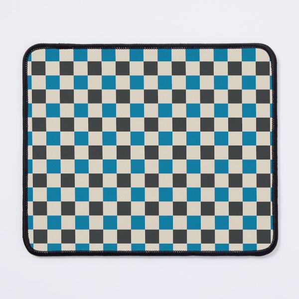 Item preview, Onyx, bone and blue check seamless pattern designed and sold by Mint + Midnight.