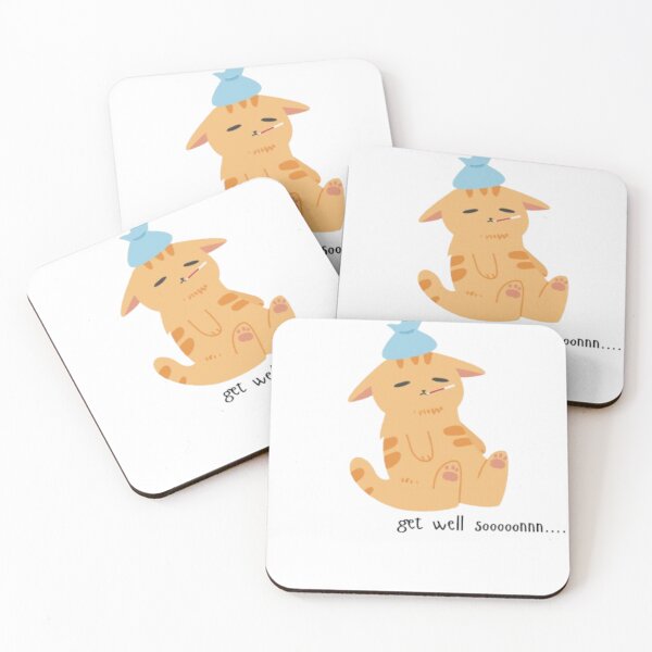 Item preview, Get Well Soon Cat Illustration | Cute Sick Cat Design | Gift for Recovery Wishes designed and sold by SOLIORA  ATELIER.
