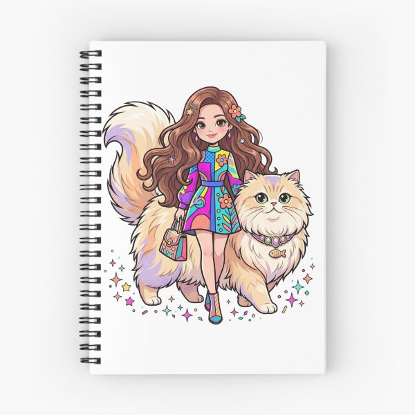 Item preview, A girl and a cat designed and sold by PP&RAINBOW SHOP.