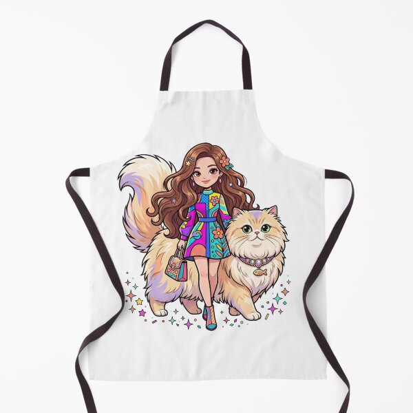 Item preview, A girl and a cat designed and sold by PP&RAINBOW SHOP.