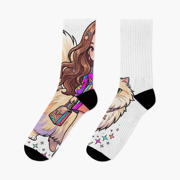 Item preview, A girl and a cat designed and sold by PP&RAINBOW SHOP.