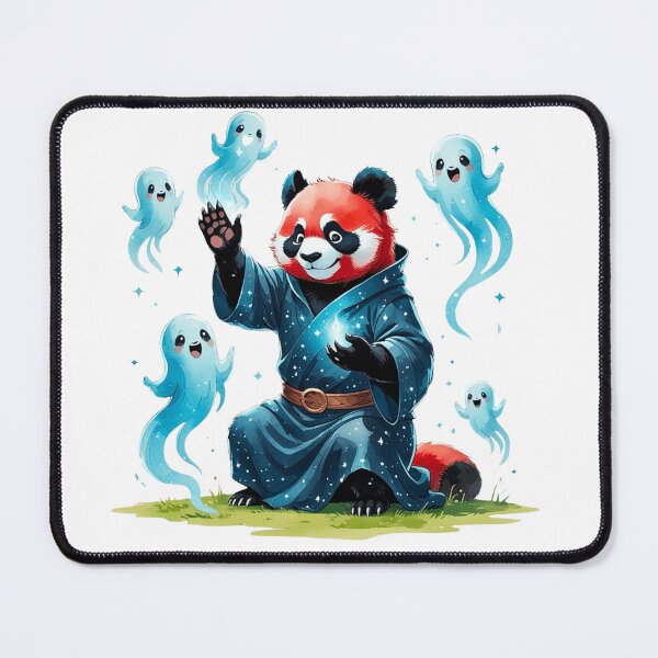 Item preview, Cute Red Panda Necromancer Summoning Ghosts Watercolor designed and sold by AQUILAKREO.